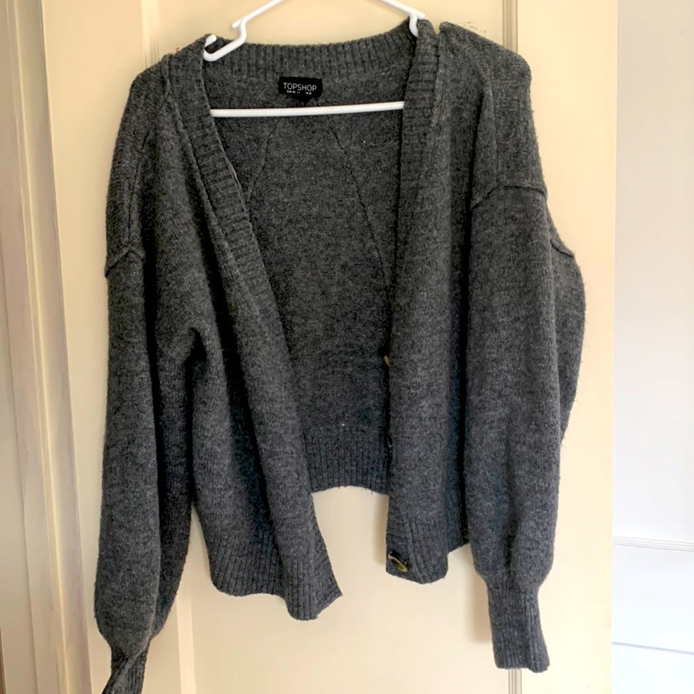 TopShop grey cardigan